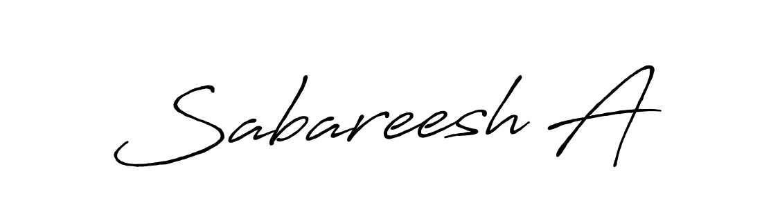 Make a beautiful signature design for name Sabareesh A. Use this online signature maker to create a handwritten signature for free. Sabareesh A signature style 7 images and pictures png