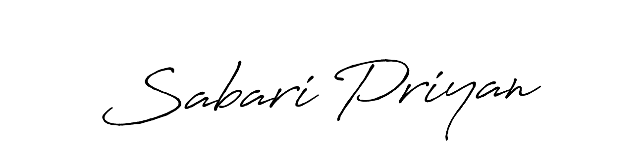 It looks lik you need a new signature style for name Sabari Priyan. Design unique handwritten (Antro_Vectra_Bolder) signature with our free signature maker in just a few clicks. Sabari Priyan signature style 7 images and pictures png