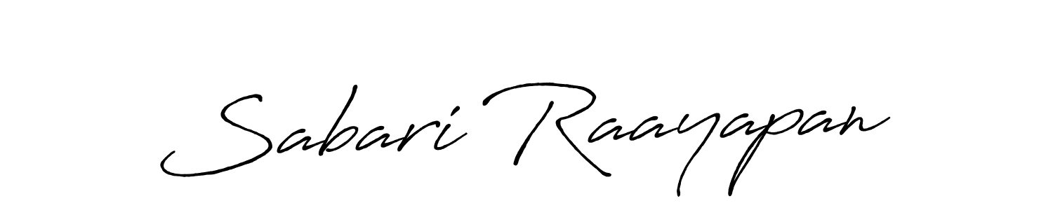 Create a beautiful signature design for name Sabari Raayapan. With this signature (Antro_Vectra_Bolder) fonts, you can make a handwritten signature for free. Sabari Raayapan signature style 7 images and pictures png