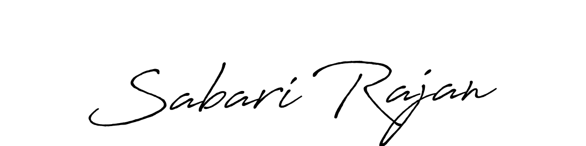 Sabari Rajan stylish signature style. Best Handwritten Sign (Antro_Vectra_Bolder) for my name. Handwritten Signature Collection Ideas for my name Sabari Rajan. Sabari Rajan signature style 7 images and pictures png