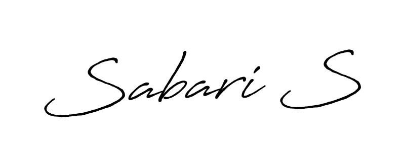 Make a beautiful signature design for name Sabari S. With this signature (Antro_Vectra_Bolder) style, you can create a handwritten signature for free. Sabari S signature style 7 images and pictures png