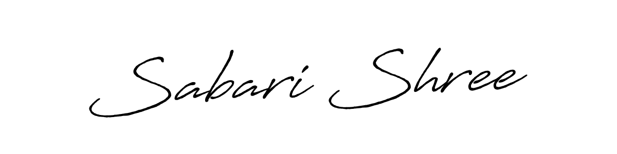 How to make Sabari Shree name signature. Use Antro_Vectra_Bolder style for creating short signs online. This is the latest handwritten sign. Sabari Shree signature style 7 images and pictures png