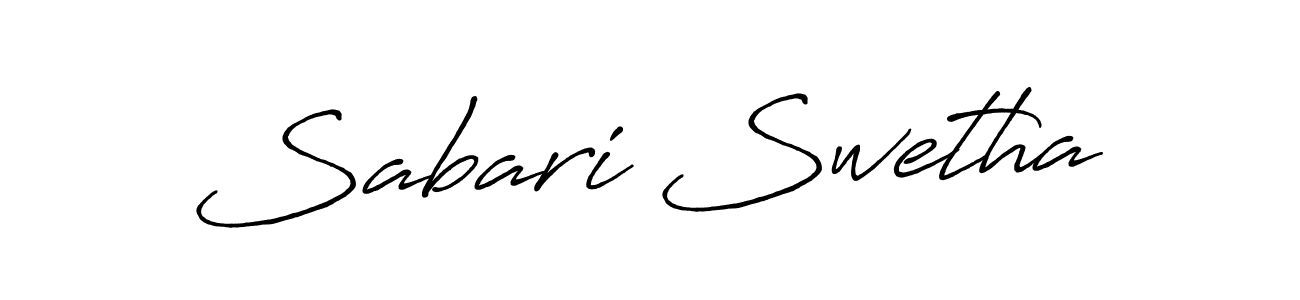 How to make Sabari Swetha name signature. Use Antro_Vectra_Bolder style for creating short signs online. This is the latest handwritten sign. Sabari Swetha signature style 7 images and pictures png