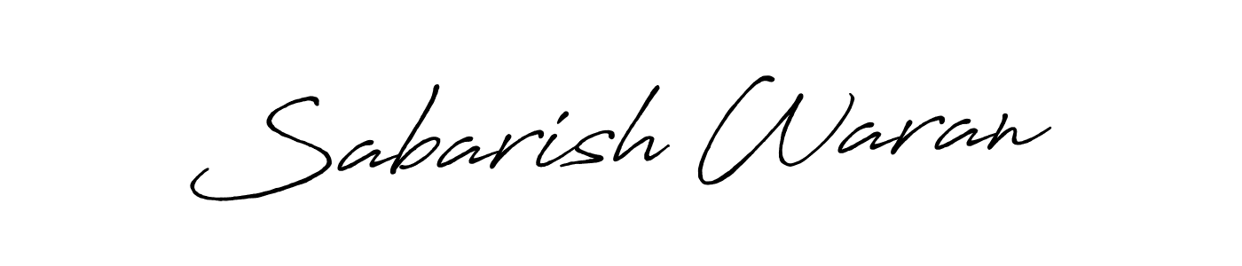 Also You can easily find your signature by using the search form. We will create Sabarish Waran name handwritten signature images for you free of cost using Antro_Vectra_Bolder sign style. Sabarish Waran signature style 7 images and pictures png