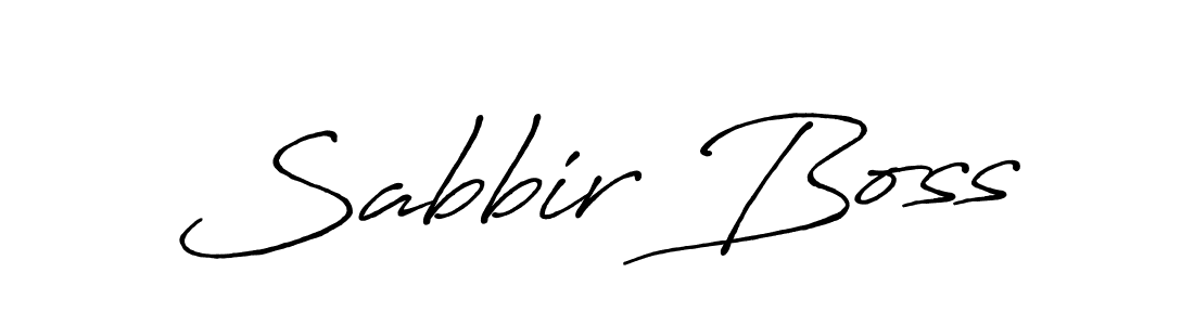 How to make Sabbir Boss name signature. Use Antro_Vectra_Bolder style for creating short signs online. This is the latest handwritten sign. Sabbir Boss signature style 7 images and pictures png