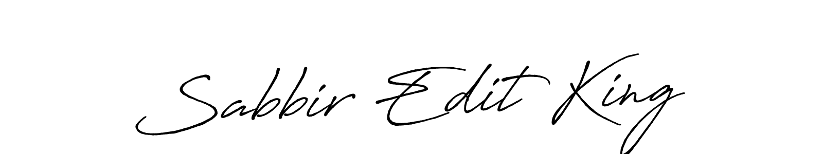 How to make Sabbir Edit King name signature. Use Antro_Vectra_Bolder style for creating short signs online. This is the latest handwritten sign. Sabbir Edit King signature style 7 images and pictures png