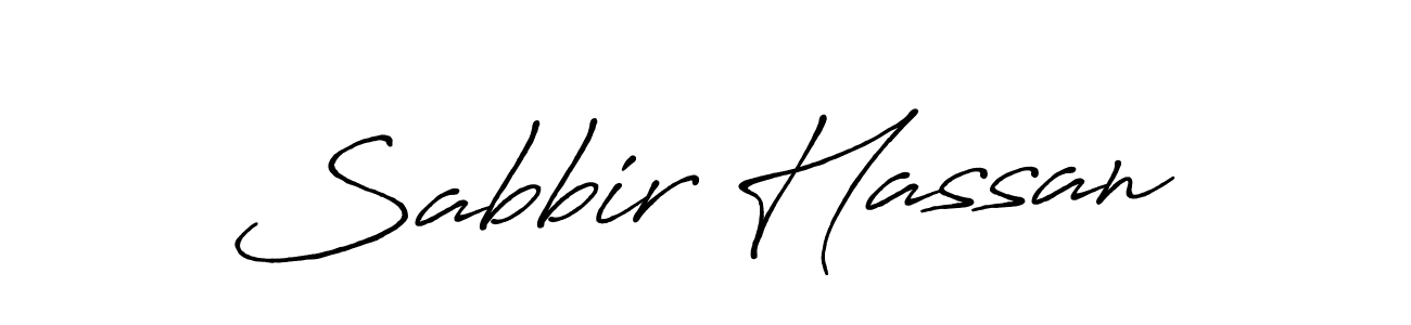 Create a beautiful signature design for name Sabbir Hassan. With this signature (Antro_Vectra_Bolder) fonts, you can make a handwritten signature for free. Sabbir Hassan signature style 7 images and pictures png