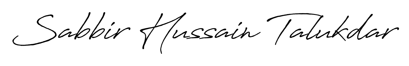 Download transparent PNG signature for name Sabbir Hussain Talukdar styled with Antro_Vectra_Bolder font. Ready to paste directly into PDF and Word agreements. Sabbir Hussain Talukdar signature style 7 images and pictures png
