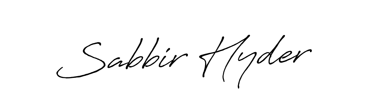 Also we have Sabbir Hyder name is the best signature style. Create professional handwritten signature collection using Antro_Vectra_Bolder autograph style. Sabbir Hyder signature style 7 images and pictures png