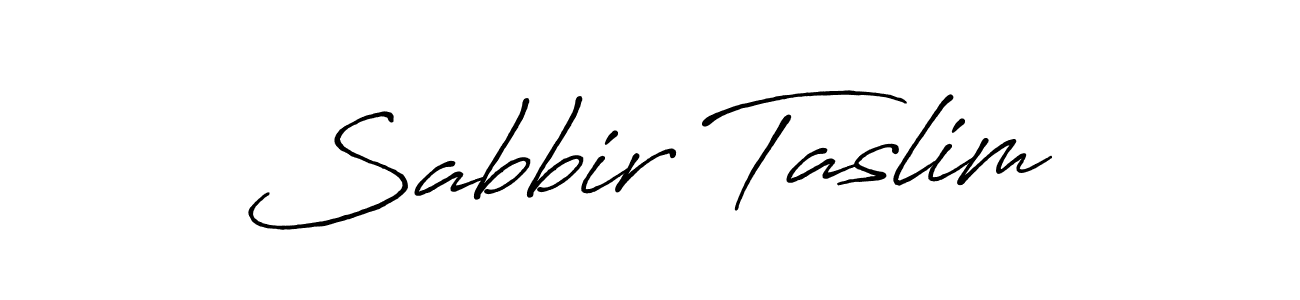 Sabbir Taslim stylish signature style. Best Handwritten Sign (Antro_Vectra_Bolder) for my name. Handwritten Signature Collection Ideas for my name Sabbir Taslim. Sabbir Taslim signature style 7 images and pictures png
