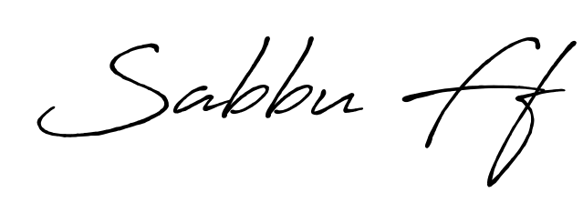 A stylish, flowing autograph style designed for name Sabbu Ff using Antro_Vectra_Bolder typography. Perfect for digital creative projects. Sabbu Ff signature style 7 images and pictures png