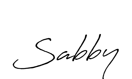 How to make Sabby signature? Antro_Vectra_Bolder is a professional autograph style. Create handwritten signature for Sabby name. Sabby signature style 7 images and pictures png