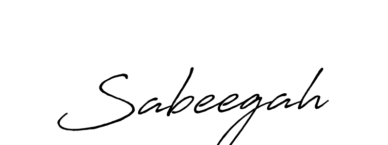 Make a beautiful signature design for name Sabeegah. With this signature (Antro_Vectra_Bolder) style, you can create a handwritten signature for free. Sabeegah signature style 7 images and pictures png