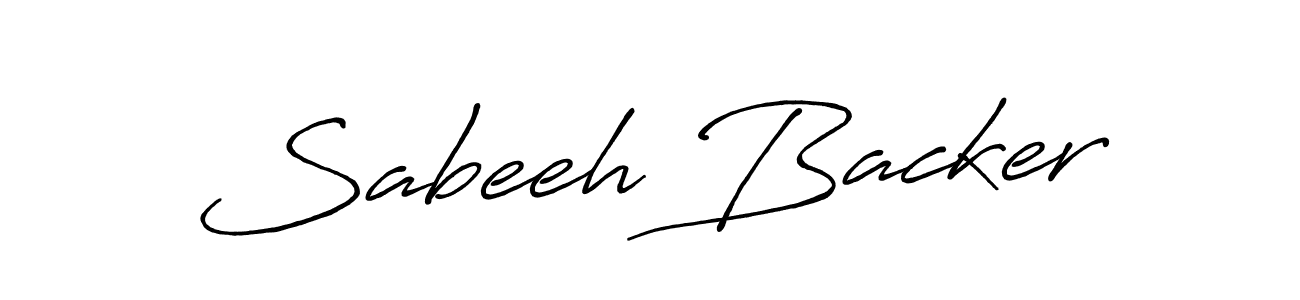 It looks lik you need a new signature style for name Sabeeh Backer. Design unique handwritten (Antro_Vectra_Bolder) signature with our free signature maker in just a few clicks. Sabeeh Backer signature style 7 images and pictures png