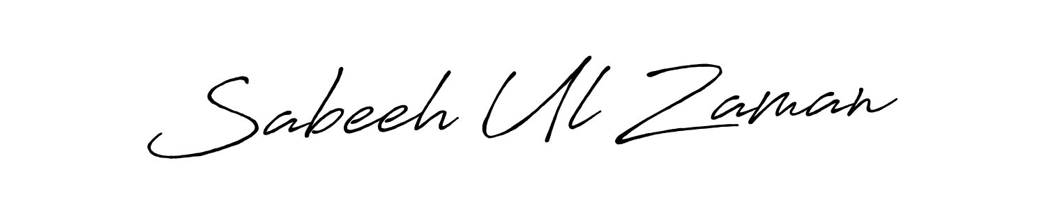 Use a signature maker to create a handwritten signature online. With this signature software, you can design (Antro_Vectra_Bolder) your own signature for name Sabeeh Ul Zaman. Sabeeh Ul Zaman signature style 7 images and pictures png