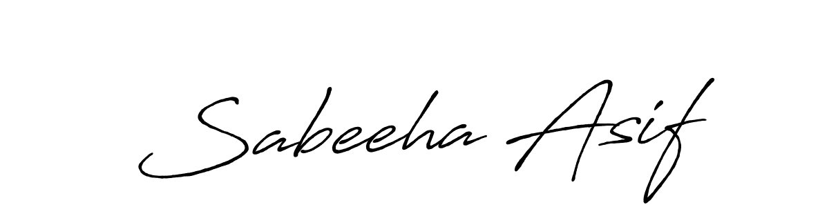 How to make Sabeeha Asif name signature. Use Antro_Vectra_Bolder style for creating short signs online. This is the latest handwritten sign. Sabeeha Asif signature style 7 images and pictures png