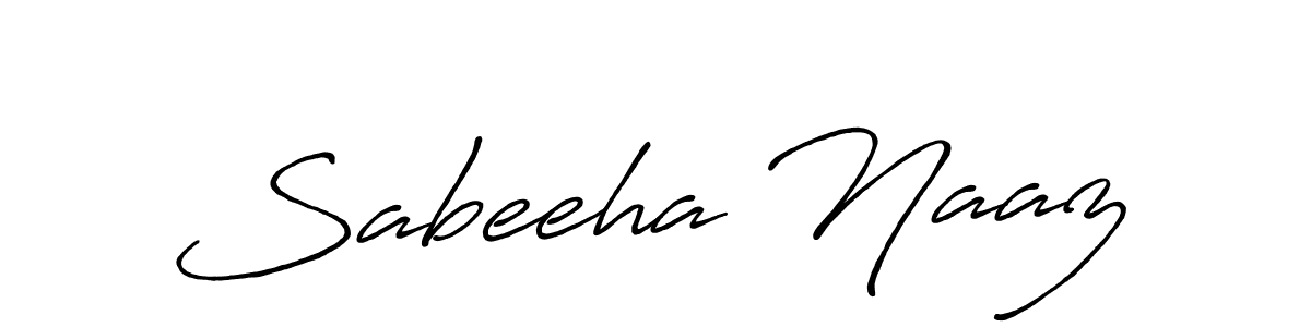 Use a signature maker to create a handwritten signature online. With this signature software, you can design (Antro_Vectra_Bolder) your own signature for name Sabeeha Naaz. Sabeeha Naaz signature style 7 images and pictures png
