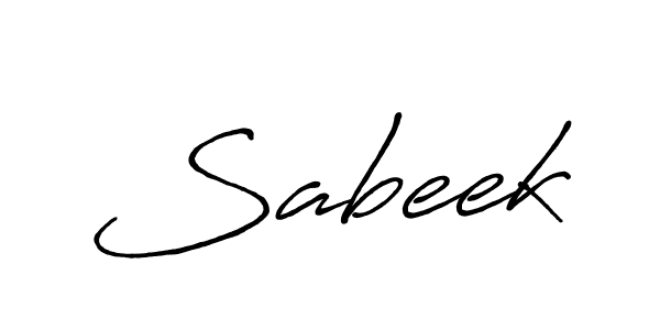 Make a beautiful signature design for name Sabeek. With this signature (Antro_Vectra_Bolder) style, you can create a handwritten signature for free. Sabeek signature style 7 images and pictures png