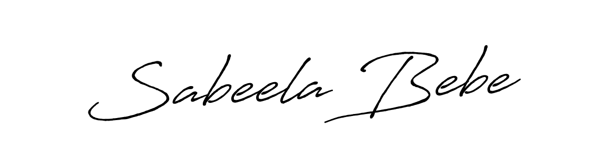 Create a beautiful signature design for name Sabeela Bebe. With this signature (Antro_Vectra_Bolder) fonts, you can make a handwritten signature for free. Sabeela Bebe signature style 7 images and pictures png