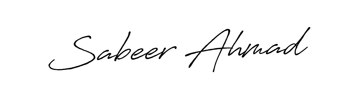 How to make Sabeer Ahmad signature? Antro_Vectra_Bolder is a professional autograph style. Create handwritten signature for Sabeer Ahmad name. Sabeer Ahmad signature style 7 images and pictures png