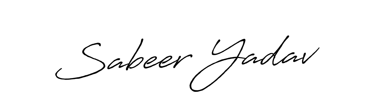 Sabeer Yadav stylish signature style. Best Handwritten Sign (Antro_Vectra_Bolder) for my name. Handwritten Signature Collection Ideas for my name Sabeer Yadav. Sabeer Yadav signature style 7 images and pictures png