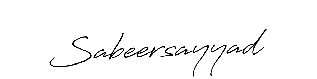 Make a beautiful signature design for name Sabeersayyad. With this signature (Antro_Vectra_Bolder) style, you can create a handwritten signature for free. Sabeersayyad signature style 7 images and pictures png