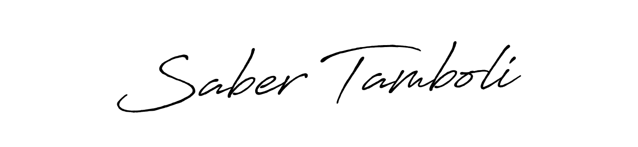 Saber Tamboli stylish signature style. Best Handwritten Sign (Antro_Vectra_Bolder) for my name. Handwritten Signature Collection Ideas for my name Saber Tamboli. Saber Tamboli signature style 7 images and pictures png