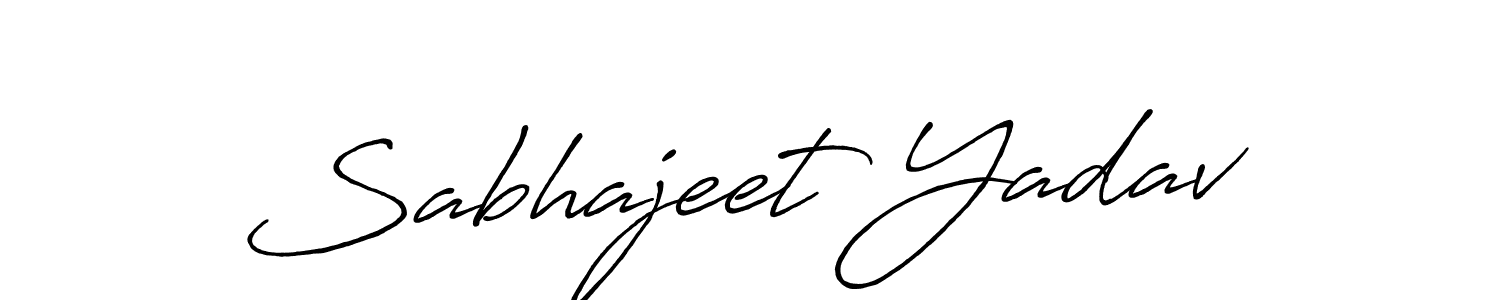 Create a beautiful signature design for name Sabhajeet Yadav. With this signature (Antro_Vectra_Bolder) fonts, you can make a handwritten signature for free. Sabhajeet Yadav signature style 7 images and pictures png