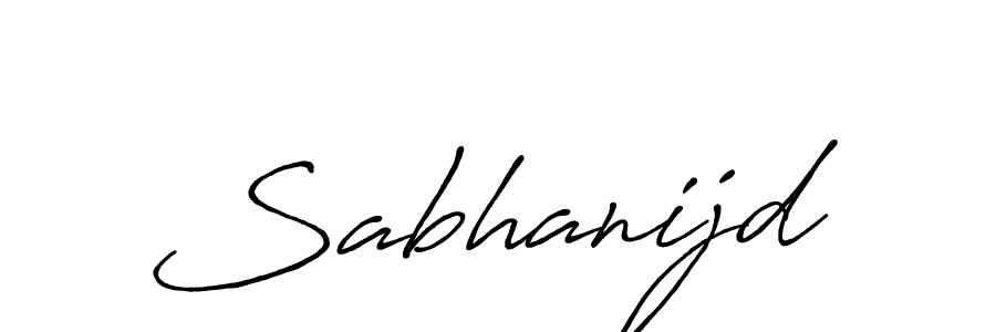 How to make Sabhanijd name signature. Use Antro_Vectra_Bolder style for creating short signs online. This is the latest handwritten sign. Sabhanijd signature style 7 images and pictures png