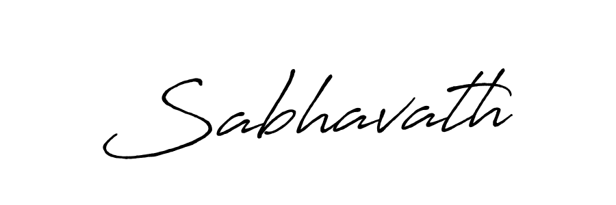 Sabhavath stylish signature style. Best Handwritten Sign (Antro_Vectra_Bolder) for my name. Handwritten Signature Collection Ideas for my name Sabhavath. Sabhavath signature style 7 images and pictures png