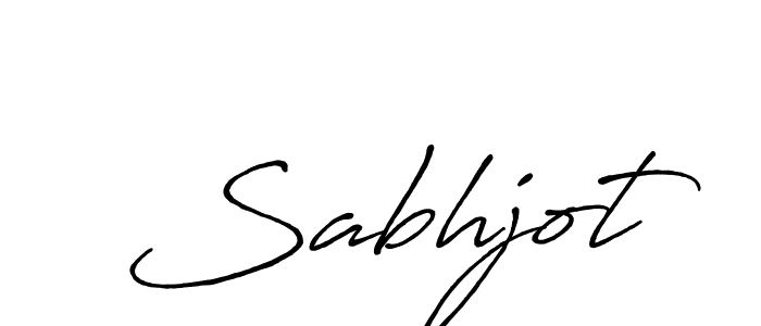 Sabhjot stylish signature style. Best Handwritten Sign (Antro_Vectra_Bolder) for my name. Handwritten Signature Collection Ideas for my name Sabhjot. Sabhjot signature style 7 images and pictures png