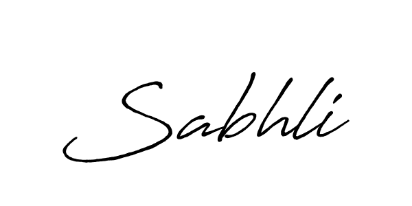 The best way (Antro_Vectra_Bolder) to make a short signature is to pick only two or three words in your name. The name Sabhli include a total of six letters. For converting this name. Sabhli signature style 7 images and pictures png