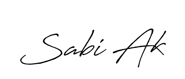 Also we have Sabi Ak name is the best signature style. Create professional handwritten signature collection using Antro_Vectra_Bolder autograph style. Sabi Ak signature style 7 images and pictures png