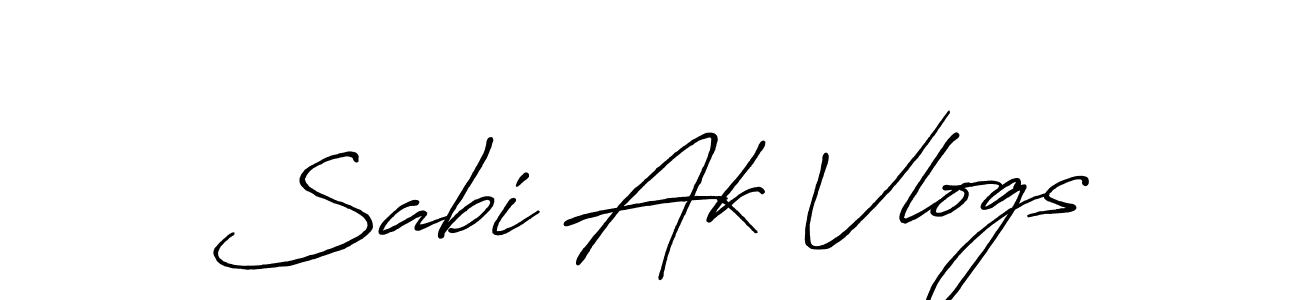 It looks lik you need a new signature style for name Sabi Ak Vlogs. Design unique handwritten (Antro_Vectra_Bolder) signature with our free signature maker in just a few clicks. Sabi Ak Vlogs signature style 7 images and pictures png