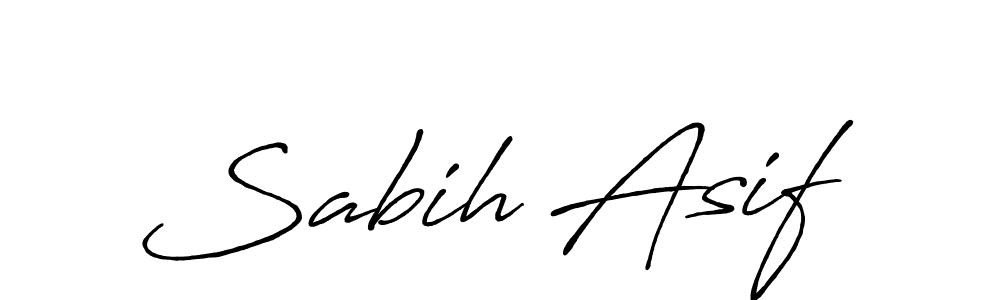 How to make Sabih Asif name signature. Use Antro_Vectra_Bolder style for creating short signs online. This is the latest handwritten sign. Sabih Asif signature style 7 images and pictures png