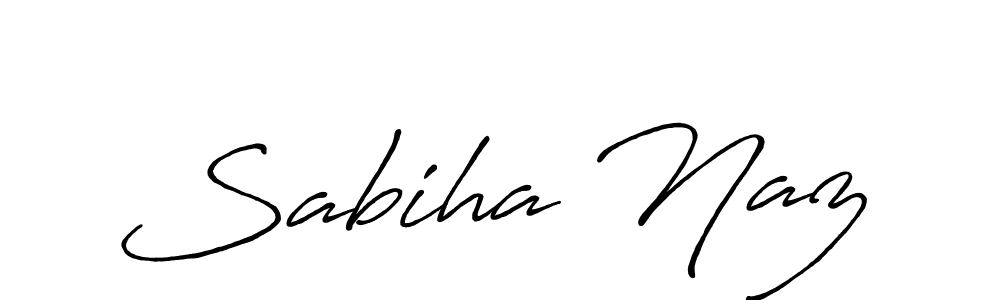 Use a signature maker to create a handwritten signature online. With this signature software, you can design (Antro_Vectra_Bolder) your own signature for name Sabiha Naz. Sabiha Naz signature style 7 images and pictures png