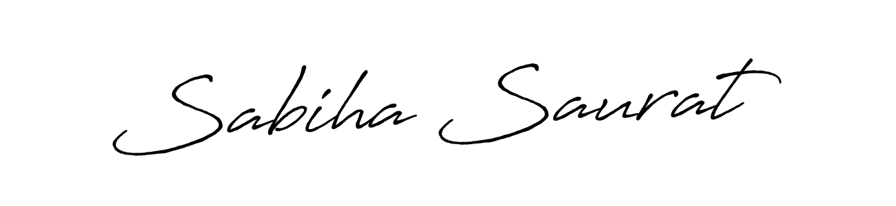 Design your own signature with our free online signature maker. With this signature software, you can create a handwritten (Antro_Vectra_Bolder) signature for name Sabiha Saurat. Sabiha Saurat signature style 7 images and pictures png