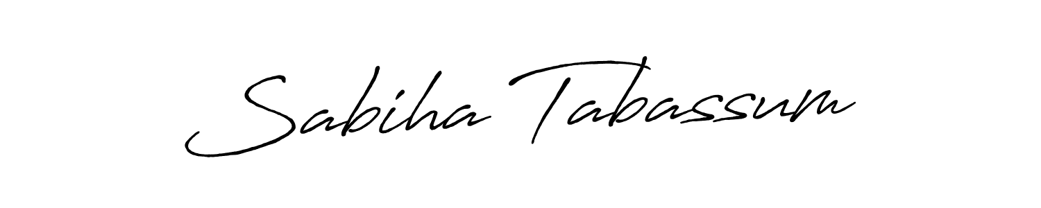 Design your own signature with our free online signature maker. With this signature software, you can create a handwritten (Antro_Vectra_Bolder) signature for name Sabiha Tabassum. Sabiha Tabassum signature style 7 images and pictures png