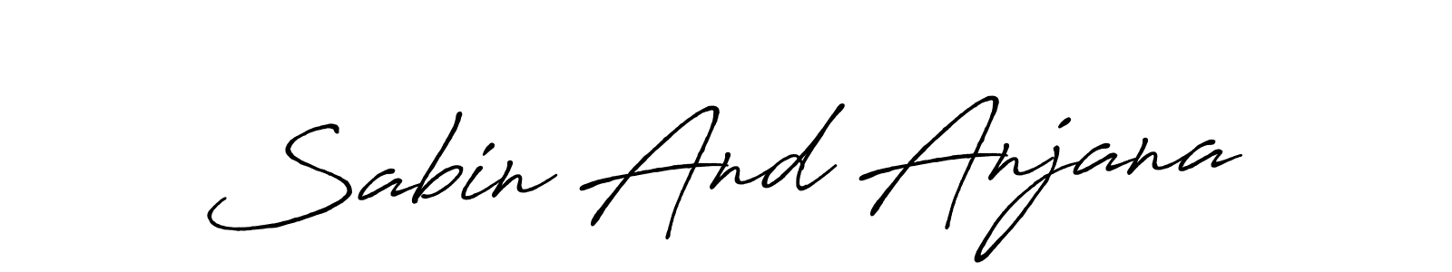 You can use this online signature creator to create a handwritten signature for the name Sabin And Anjana. This is the best online autograph maker. Sabin And Anjana signature style 7 images and pictures png