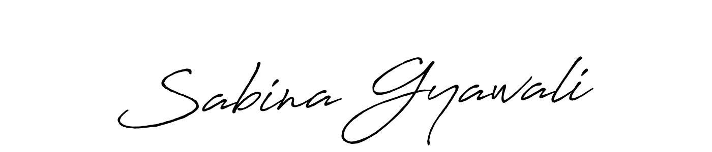 Sabina Gyawali stylish signature style. Best Handwritten Sign (Antro_Vectra_Bolder) for my name. Handwritten Signature Collection Ideas for my name Sabina Gyawali. Sabina Gyawali signature style 7 images and pictures png