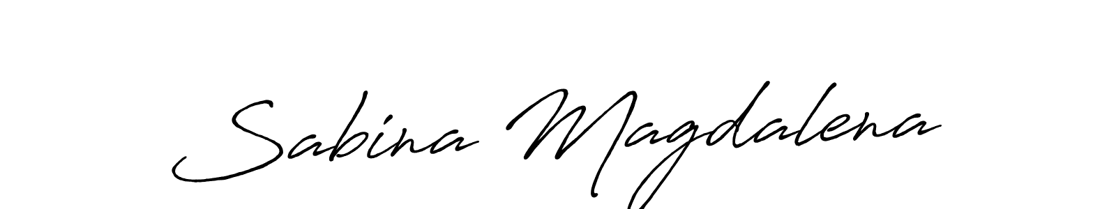 Make a beautiful signature design for name Sabina Magdalena. With this signature (Antro_Vectra_Bolder) style, you can create a handwritten signature for free. Sabina Magdalena signature style 7 images and pictures png