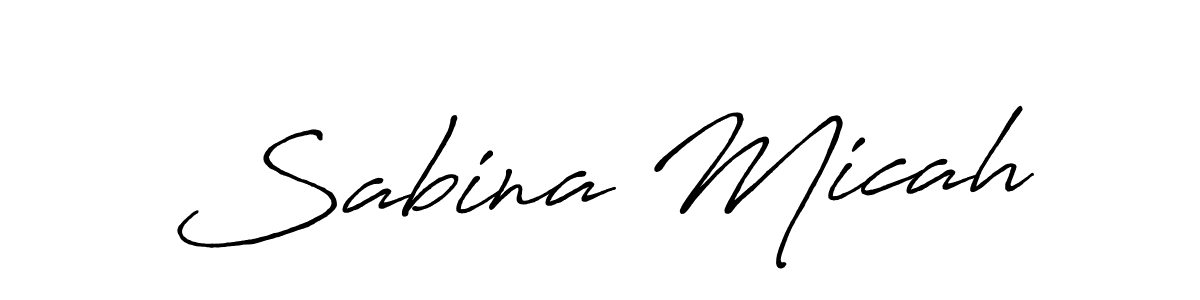 How to make Sabina Micah signature? Antro_Vectra_Bolder is a professional autograph style. Create handwritten signature for Sabina Micah name. Sabina Micah signature style 7 images and pictures png