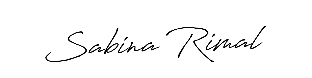 Use a signature maker to create a handwritten signature online. With this signature software, you can design (Antro_Vectra_Bolder) your own signature for name Sabina Rimal. Sabina Rimal signature style 7 images and pictures png