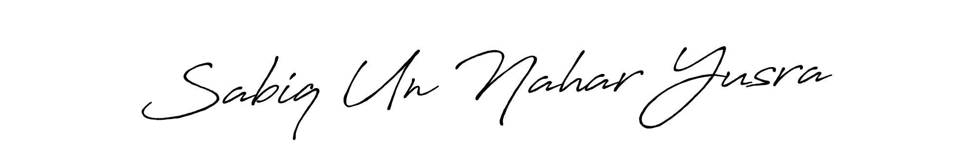 Also You can easily find your signature by using the search form. We will create Sabiq Un Nahar Yusra name handwritten signature images for you free of cost using Antro_Vectra_Bolder sign style. Sabiq Un Nahar Yusra signature style 7 images and pictures png