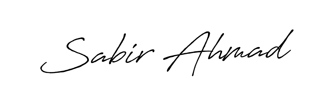 Use a signature maker to create a handwritten signature online. With this signature software, you can design (Antro_Vectra_Bolder) your own signature for name Sabir Ahmad. Sabir Ahmad signature style 7 images and pictures png