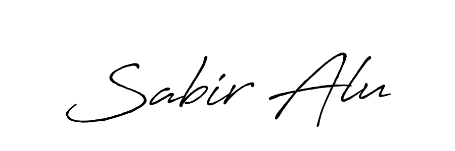 Also we have Sabir Alu name is the best signature style. Create professional handwritten signature collection using Antro_Vectra_Bolder autograph style. Sabir Alu signature style 7 images and pictures png