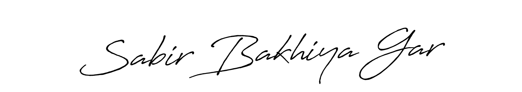 Antro_Vectra_Bolder is a professional signature style that is perfect for those who want to add a touch of class to their signature. It is also a great choice for those who want to make their signature more unique. Get Sabir Bakhiya Gar name to fancy signature for free. Sabir Bakhiya Gar signature style 7 images and pictures png