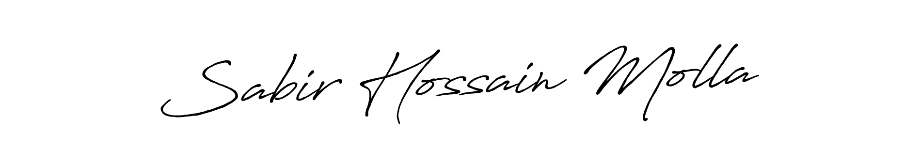How to make Sabir Hossain Molla name signature. Use Antro_Vectra_Bolder style for creating short signs online. This is the latest handwritten sign. Sabir Hossain Molla signature style 7 images and pictures png
