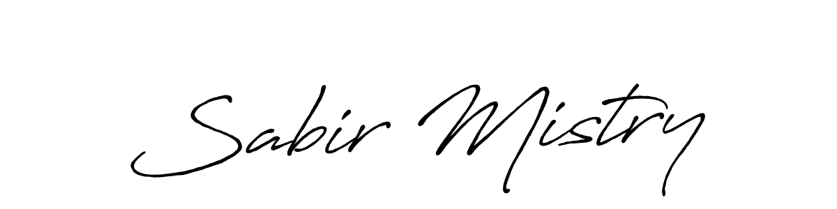 Design your own signature with our free online signature maker. With this signature software, you can create a handwritten (Antro_Vectra_Bolder) signature for name Sabir Mistry. Sabir Mistry signature style 7 images and pictures png
