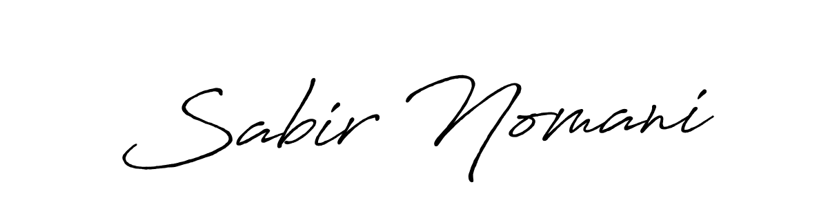 Design your own signature with our free online signature maker. With this signature software, you can create a handwritten (Antro_Vectra_Bolder) signature for name Sabir Nomani. Sabir Nomani signature style 7 images and pictures png